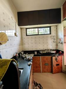 Kitchen Image of 600 Sq.ft 1 BHK Apartment / Flat for rent in Dhayari Pune for Rs. 14000
