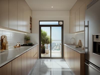 Kitchen Image of 930 Sq.ft 2 BHK Apartment / Flat for sale in Shapoorji Pallonji Joyville Hinjawadi I Phase 1, Bhoirwadi Pune for Rs. 8500000