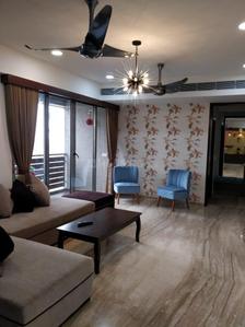 Living Room Image of 2163 Sq.ft 4 BHK Apartment / Flat for rent in Goyal Riviera Blues, Prahlad Nagar Ahmedabad for Rs. 130000