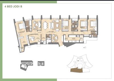 Image of 1000 Sq.ft 2 BHK Apartment / Flat for sale in Lodha Adrina, Lower Parel, Mumbai for Rs. 63000000