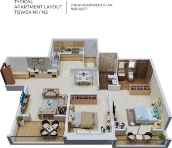 Image of 1574 Sq.ft 3 BHK Apartment / Flat for sale in Rachana Bella Casa Royale, Sus, Pune for Rs. 14080000