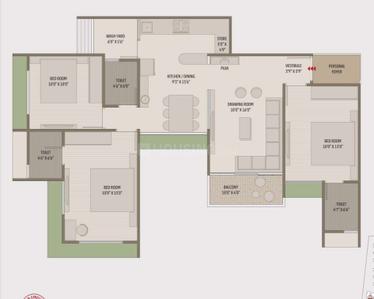 Image of 1785 Sq.ft 3 BHK Apartment / Flat for sale in The Planet By Venus, Shela, Ahmedabad for Rs. 11400000