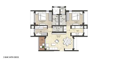 Image of 1045 Sq.ft 3 BHK Apartment / Flat for sale in Lodha Amara, Kolshet, Thane for Rs. 19700000