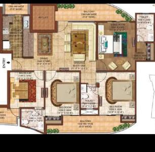 Image of 2415 Sq.ft 4 BHK Apartment / Flat for sale in Rise Organic Homes Phase 1, Mahurali, Ghaziabad for Rs. 16900000