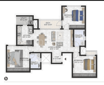 Image of 1428 Sq.ft 3 BHK Apartment / Flat for sale in Prestige Park Grove, Whitefield, Bengaluru for Rs. 20000000