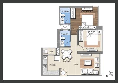 Image of 585 Sq.ft 2 BHK Apartment / Flat for sale in Sheth Montana Phase 4, Mulund West, Mumbai for Rs. 10900000