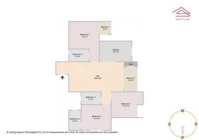 Image of 1480 Sq.ft 3 BHK Apartment / Flat for sale in Provident Botanico by Provident Housing Limited, Samethanahalli, Bengaluru for Rs. 17150000