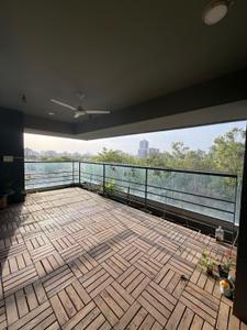 Balcony Image of 4400 Sq.ft 4 BHK Apartment / Flat for rent in Paarijat Eclat, Iscon Ambli Road Ahmedabad for Rs. 150000