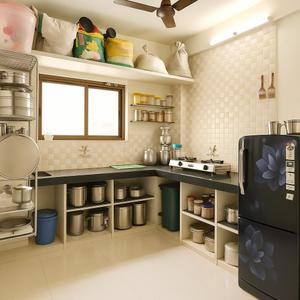 Kitchen Image of 550 Sq.ft 1 BHK Apartment / Flat for sale in Nalasopara West Nala Sopara for Rs. 3200000