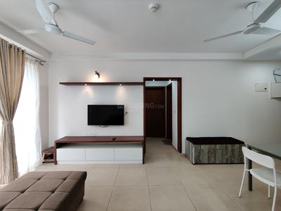 Living Room Image of 1097 Sq.ft 2 BHK Apartment / Flat for rent in Bhartiya Nikoo Homes Phase 2, Thanisandra Bengaluru for Rs. 52002