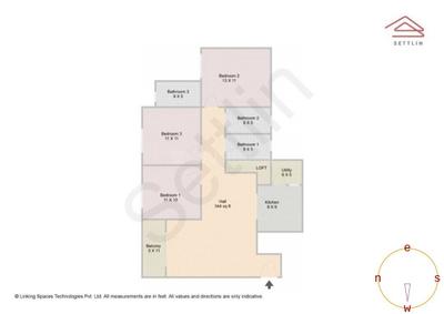 Image of 1498 Sq.ft 3 BHK Apartment / Flat for sale in Sobha Manhattan Towers Town Park Phase 1 W 4 And 5 by Sobha Limited, Yadavanahalli, Bengaluru for Rs. 21070000