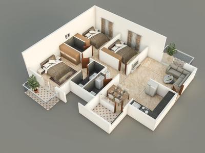 Image of 1243 Sq.ft 3 BHK Apartment / Flat for sale in Vrushabadri Winter Park, Varthur, Bengaluru for Rs. 13000000