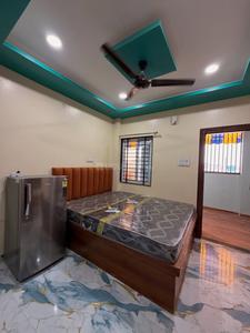Bedroom Image of 500 Sq.ft 1 BHK Builder Floor for rent in Vijay Nagar Indore for Rs. 18000