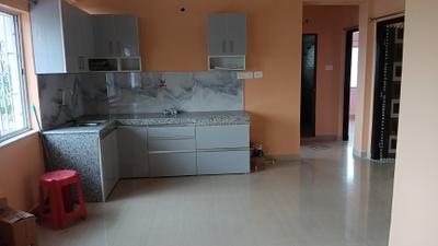 Kitchen Image of 1100 Sq.ft 3 BHK Apartment / Flat for rent in New Town Kolkata for Rs. 32000