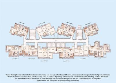 Image of 900 Sq.ft 2 BHK Apartment / Flat for sale in DSS Mahavir Spring Tulip Phase 1, Thane West, Thane for Rs. 14000000