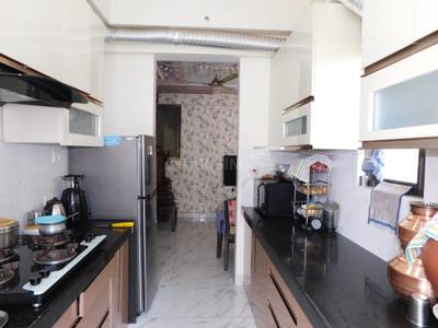 Kitchen Image of 600 Sq.ft 1 BHK Apartment / Flat for rent in Raymond Ten X Habitat Raymond Realty Tower D, Thane West Thane for Rs. 31000