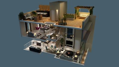 Floor Plan Image of 1550 Sq.ft 3 BHK Villa for sale in UP Life Phase 1, Pirangut Pune for Rs. 7400000
