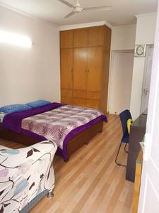 Bedroom Image of 600 Sq.ft 1 RK Independent House for rent in Chittaranjan Park New Delhi for Rs. 25000