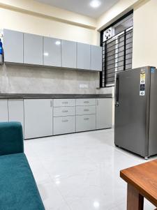 Kitchen Image of 450 Sq.ft 1 BHK Apartment / Flat for rent in Vijay Nagar Indore for Rs. 18000
