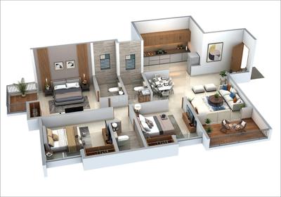 Image of 1419 Sq.ft 3 BHK Apartment / Flat for sale in Siddhivinayak Vision Exotica Building A, Bhosari, Pune for Rs. 13100000
