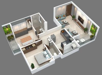 Image of 960 Sq.ft 2 BHK Apartment / Flat for sale in Aayush Wisteria, Lohegaon, Pune for Rs. 5500000