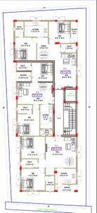 Floor Plan Image of 1285 Sq.ft 3 BHK Apartment / Flat for sale in Adambakkam Chennai for Rs. 14135000
