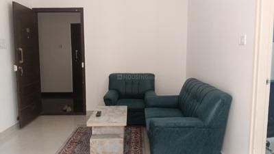 Living Room Image of 750 Sq.ft 1 BHK Apartment / Flat for rent in Thanisandra Bengaluru for Rs. 27000