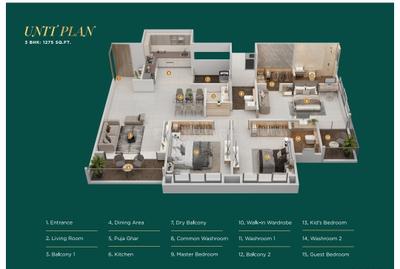 Image of 1453 Sq.ft 3 BHK Apartment / Flat for sale in Ravet, Pune for Rs. 11000000