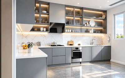 Kitchen Image of 1275 Sq.ft 2 BHK Apartment / Flat for sale in Enrich Caliber City, Bagalur Bengaluru for Rs. 15000000
