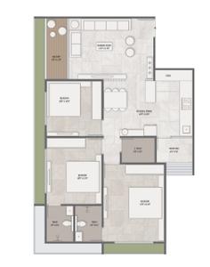 Image of 1950 Sq.ft 3 BHK Apartment / Flat for sale in South Bopal, Ahmedabad for Rs. 8499000