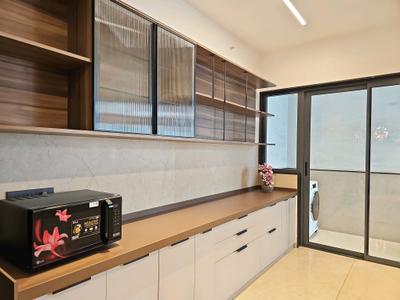 Kitchen Image of 1243 Sq.ft 3 BHK Apartment / Flat for sale in Mantra Mesmer, Mundhwa Pune for Rs. 12800000