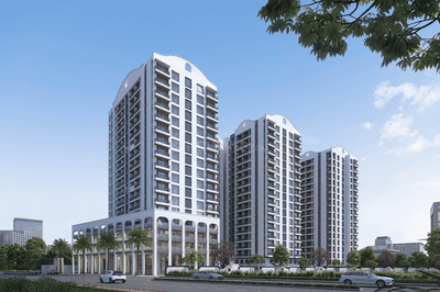 Image of 1406 Sq.ft 3 BHK Apartment / Flat for sale in One Aretha, Dhanori, Pune for Rs. 12800000