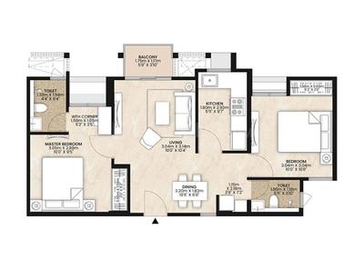 Image of 300 Sq.ft 1 RK Apartment / Flat for sale in Mahindra Happinest, Palghar, Mumbai for Rs. 1600000