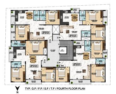 Image of 1133 Sq.ft 2 BHK Apartment / Flat for sale in Singasandra, Bengaluru for Rs. 8200000