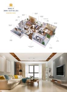 Image of 1050 Sq.ft 2 BHK Apartment / Flat for sale in Chandrakiran Nagar, Nagpur for Rs. 5000000