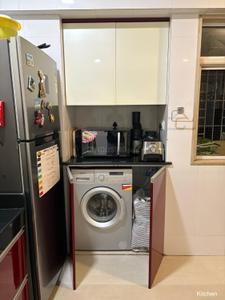 Kitchen Image of 1350 Sq.ft 3 BHK Apartment / Flat for rent in Kashish Park Tower, Dharamveer Nagar Thane for Rs. 70000