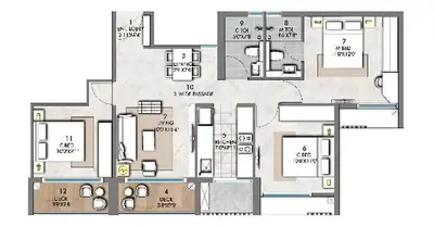 Image of 670 Sq.ft 2.5 BHK Apartment / Flat for sale in Velcon Vista, Chembur, Mumbai for Rs. 18500000