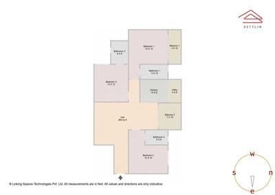 Image of 1715 Sq.ft 3 BHK Apartment / Flat for sale in DSR Eden Greens by DSR INFRASTRUCTURE PVT LTD , Doddakannelli, Bengaluru for Rs. 20500000