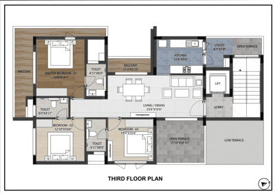 Image of 1917 Sq.ft 3 BHK Apartment / Flat for sale in Thiruvanmiyur, Chennai for Rs. 30036500