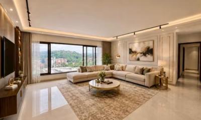 Hall Image of 1600 Sq.ft 3 BHK Apartment / Flat for rent in Adwalpalkar Horizon Residences, Panjim Goa for Rs. 200000