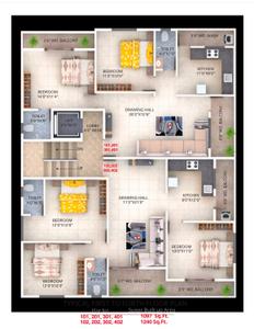Image of 1150 Sq.ft 2 BHK Apartment / Flat for sale in Manish Nagar, Nagpur for Rs. 5199000