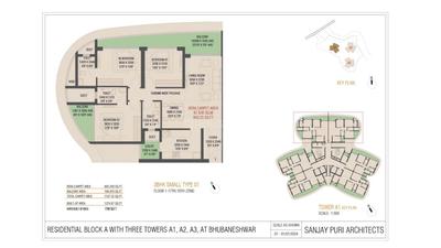 Image of 1280 Sq.ft 3 BHK Apartment / Flat for sale in Patia, Bhubaneswar for Rs. 10500000