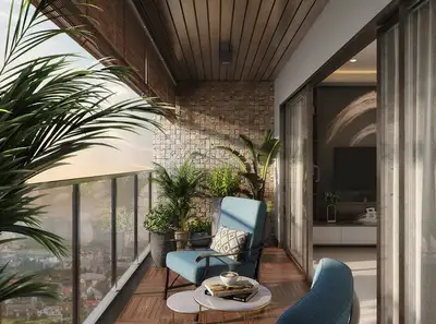 Balcony Image of 420 Sq.ft 1 RK Studio for sale in Sattva Lumina, Rajanukunte Bengaluru for Rs. 8000000