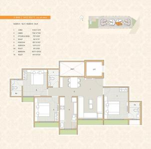 Image of 1413 Sq.ft 3 BHK Apartment / Flat for sale in Orchid Pride, South Bopal, Ahmedabad for Rs. 7500000