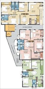 Image of 2110 Sq.ft 3.5 BHK Apartment / Flat for sale in Raam Developers Heather Crest, Punjagutta, Hyderabad for Rs. 23000000
