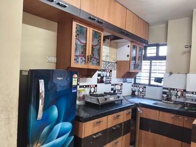 Kitchen Image of 1300 Sq.ft 3 BHK Apartment / Flat for rent in Diamond City West, Sarsuna Kolkata for Rs. 28000
