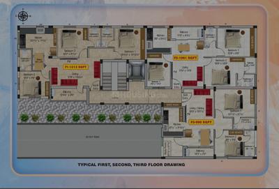 Image of 990 Sq.ft 2.5 BHK Apartment / Flat for sale in Surappattu, Chennai for Rs. 7127010