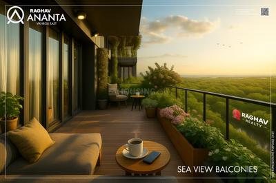Balcony Image of 524 Sq.ft 1 BHK Apartment / Flat for sale in Raghav Ananta, Vikhroli East Mumbai for Rs. 9000000