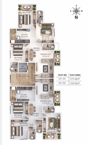 Image of 1375 Sq.ft 3 BHK Apartment / Flat for sale in Beltarodi, Nagpur for Rs. 6700000