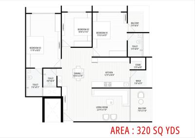 Image of 2880 Sq.ft 3 BHK Apartment / Flat for sale in Paldi, Ahmedabad for Rs. 23100000